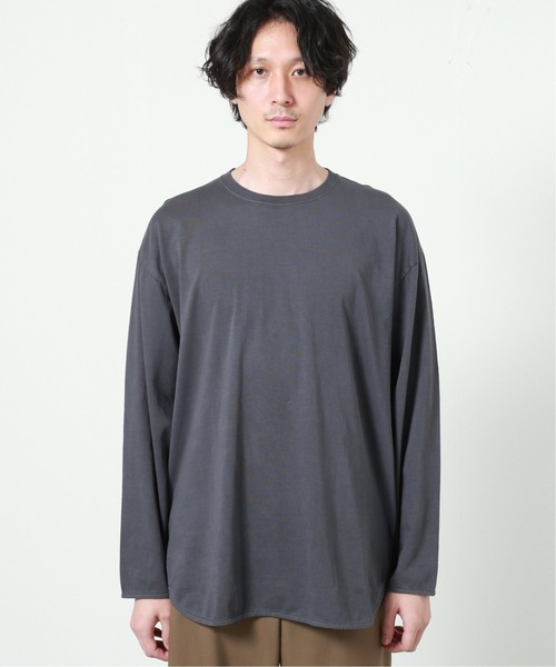 JOURNAL STANDARD relume（ジャーナルスタンダード　レリューム）の「レイヤードロングスリーブシャツ[無地T/オーバーサイズ][ユニセックス対応]（Tシャツ/カットソー・メンズ・ホワイト/グレー/ブラウン/ベージュ/グリーン・SMALL/MEDIUM/LARGE）」の13枚目の写真