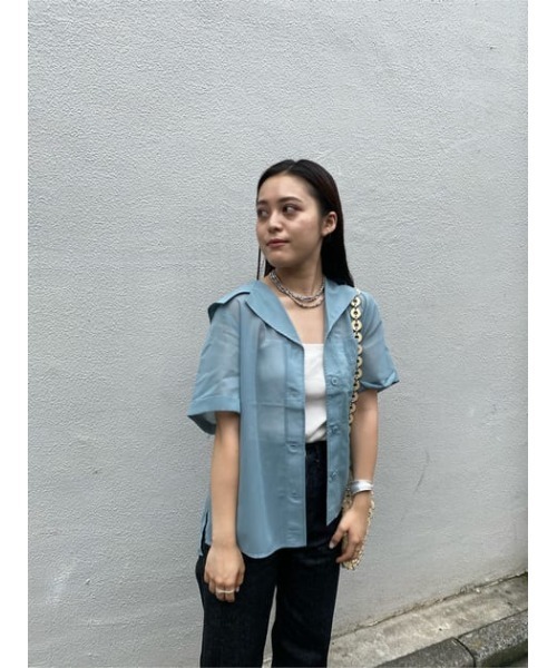 MOUSSY（マウジー）の「SAILOR COLLAR SHEER シャツ（シャツ/ブラウス 