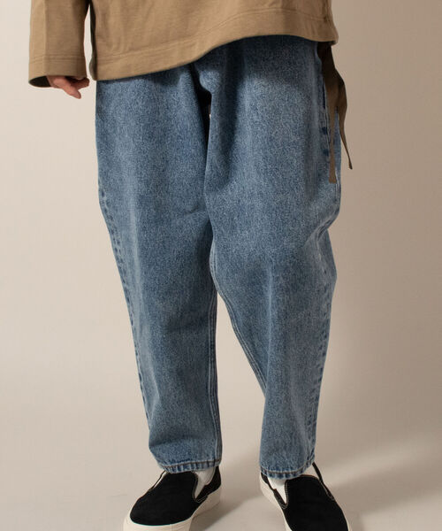 GLOSTER（グロスター）の「【GLOSTER/グロスター】バギーテーパードデニムパンツ（デニムパンツ・メンズ・インディゴブルー/ブラック/ブルー系その他7・MEDIUM/LARGE/SMALL）」の3枚目の写真