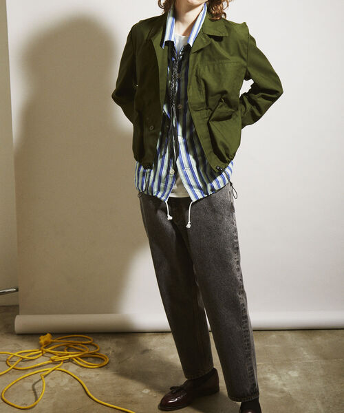 GLOSTER（グロスター）の「【GLOSTER/グロスター】バギーテーパードデニムパンツ（デニムパンツ・メンズ・インディゴブルー/ブラック/ブルー系その他7・MEDIUM/LARGE/SMALL）」の6枚目の写真