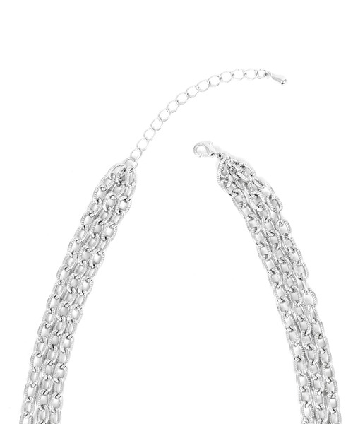 Figments（フィグメンツ）の「トリプルチェーンネックレス（ネックレス・レディース・シルバー・FREE）」の7枚目の写真