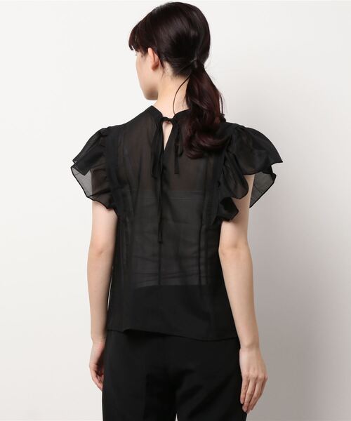 COLONY 2139(コロニートゥーワンスリーナイン)の「【WEB・一部店舗限定】肩フリルシアーブラウス(シャツ/ブラウス・レディース・グレイッシュベージュ/オフホワイト/ブラック/ライトベージュ・FREE)」の5枚目の写真