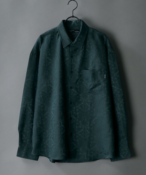 SITRY（シトリー）の「Jacquard Dress shirt/ジャガード  ドレスシャツ（シャツ/ブラウス・メンズ・ブラック/ネイビー/グリーン・M/L）」の3枚目の写真