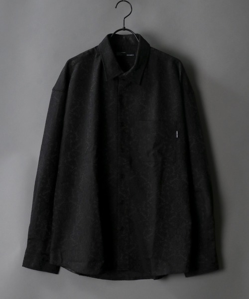 SITRY（シトリー）の「Jacquard Dress shirt/ジャガード  ドレスシャツ（シャツ/ブラウス・メンズ・ブラック/ネイビー/グリーン・M/L）」の2枚目の写真