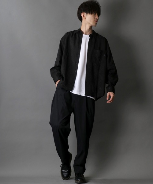 SITRY（シトリー）の「Jacquard Dress shirt/ジャガード  ドレスシャツ（シャツ/ブラウス・メンズ・ブラック/ネイビー/グリーン・M/L）」の16枚目の写真