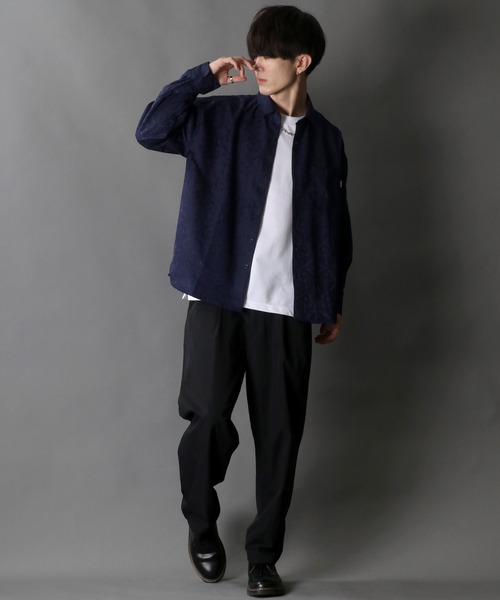SITRY（シトリー）の「Jacquard Dress shirt/ジャガード  ドレスシャツ（シャツ/ブラウス・メンズ・ブラック/ネイビー/グリーン・M/L）」の20枚目の写真