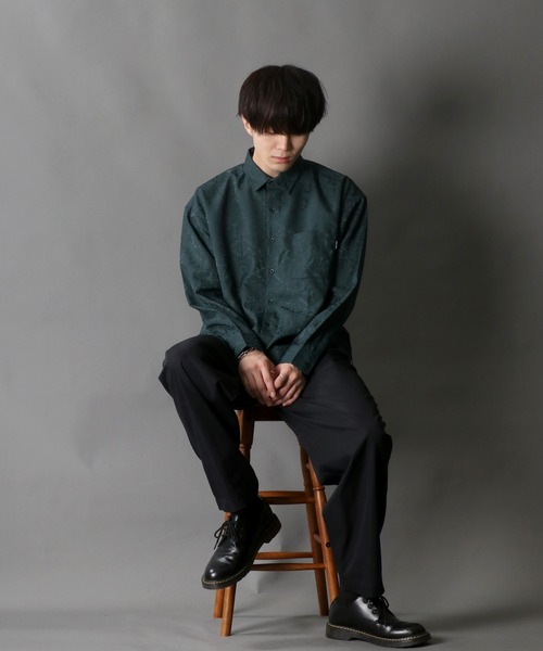 SITRY（シトリー）の「Jacquard Dress shirt/ジャガード  ドレスシャツ（シャツ/ブラウス・メンズ・ブラック/ネイビー/グリーン・M/L）」の19枚目の写真