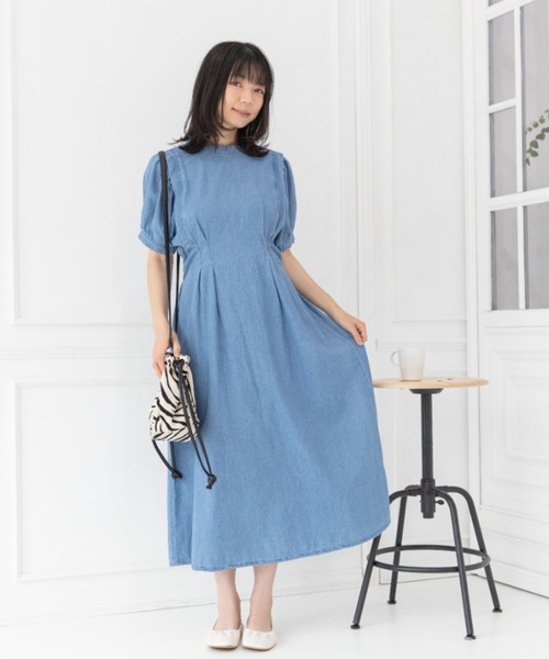 Mysa&Liina（ミーサリーナ）の「ウエストタックデニムワンピ