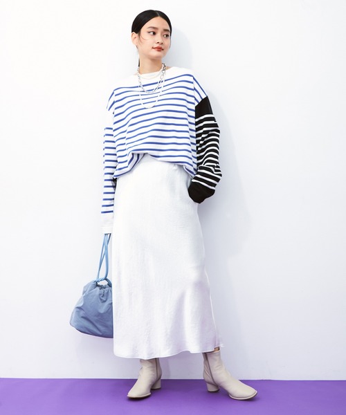 ADAM ET ROPE'（アダムエロペ）の「マーメイドラインサテンスカート（スカート・レディース・ホワイト/ブラック/ピンク・38/36）」の21枚目の写真