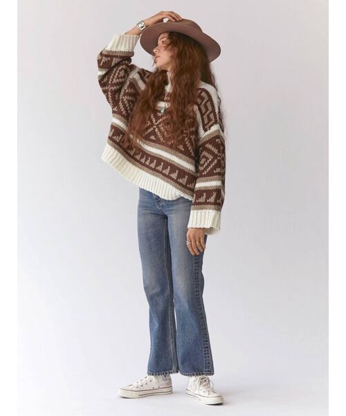 Ungrid(アングリッド)の「ハイウエストヴィンテージフレアデニム(デニムパンツ・レディース・ブルー・24inch/25inch/26inch)」の3枚目の写真