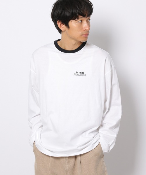 LAKOLE（ラコレ）の「【UNISEX】クレリックロングTシャツ / 228198（Tシャツ/カットソー・メンズ・ベージュ/パープル/ホワイト・LARGE/MEDIUM）」の19枚目の写真