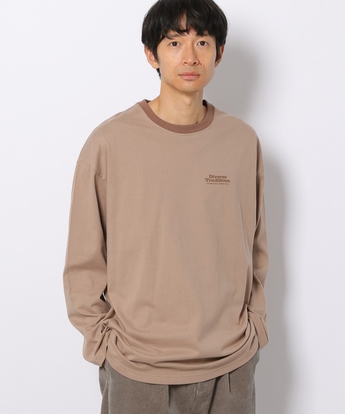 LAKOLE（ラコレ）の「【UNISEX】クレリックロングTシャツ / 228198（Tシャツ/カットソー・メンズ・ベージュ/パープル/ホワイト・LARGE/MEDIUM）」の4枚目の写真
