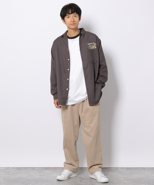 LAKOLE（ラコレ）の「【UNISEX】クレリックロングTシャツ / 228198（Tシャツ/カットソー・メンズ・ベージュ/パープル/ホワイト・LARGE/MEDIUM）」の9枚目の写真