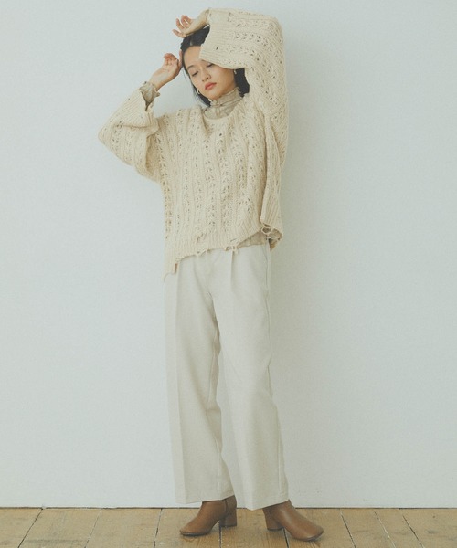 forksy.】透かし編みプルオーバーニット forksy.│MONO-MART