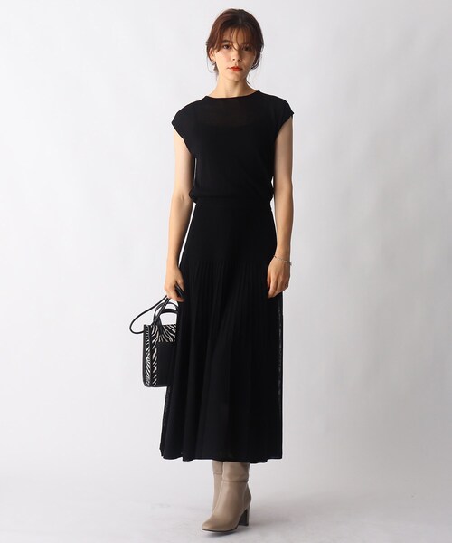 セール シアーニットプリーツワンピース ワンピース Opaque Clip オペークドットクリップ のファッション通販 Zozotown