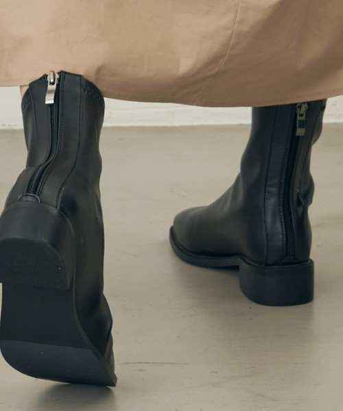 Auntie Rosa Holiday（アンティローザホリデー）の「フラットスクエアブーツ（ブーツ・レディース・ブラック/ブラウン・SMALL/MEDIUM/LARGE）」の8枚目の写真