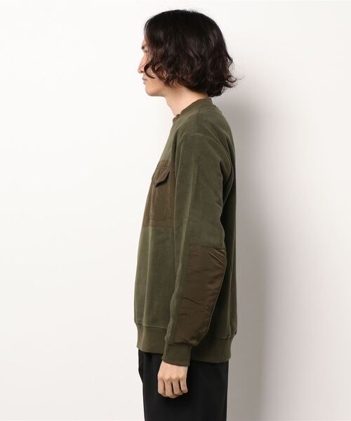 SPENDY'S Store（スペンディーズストア）の「＜Ｅ－ＢＯＸ/イーボックス＞胸ポケット配色フリース（スウェット・メンズ・カーキ/ネイビー・LL/M/L）」の3枚目の写真