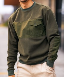 ＜Ｅ－ＢＯＸ/イーボックス＞胸ポケット配色フリース