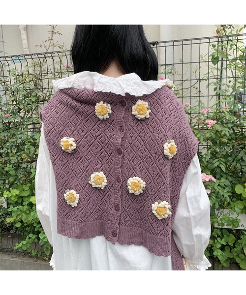 PINK HOUSE（ピンクハウス）の「テディブローチ付きひなぎくモチーフ