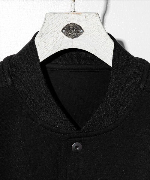 C DIEM（カルペディエム）の「mj8220-STRICH LEATHER AWARD JKT ジャケット（ブルゾン・メンズ・ブラック/チャコール・S/M/L）」の6枚目の写真