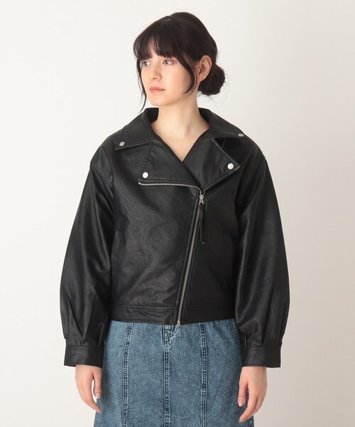 Cutie Blonde（キューティーブロンド）の「◆blistorm フェイクレザーライダースジャケット（ライダースジャケット・レディース・ブラック・02/03）」の9枚目の写真