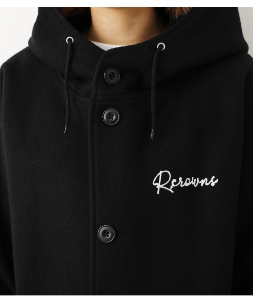 RODEO CROWNS WIDE BOWL（ロデオクラウンズワイドボウル）の「ニットメルトンフーデッドコート（チェスターコート・レディース・イエロー系その他/レディッシュグレー/ベージュ系その他/ブラック・FREE）」の22枚目の写真