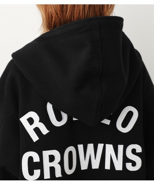 RODEO CROWNS WIDE BOWL（ロデオクラウンズワイドボウル）の「ニットメルトンフーデッドコート（チェスターコート・レディース・イエロー系その他/レディッシュグレー/ベージュ系その他/ブラック・FREE）」の14枚目の写真