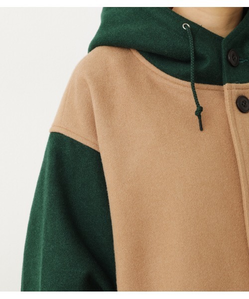 RODEO CROWNS WIDE BOWL（ロデオクラウンズワイドボウル）の「ニットメルトンフーデッドコート（チェスターコート・レディース・イエロー系その他/レディッシュグレー/ベージュ系その他/ブラック・FREE）」の20枚目の写真