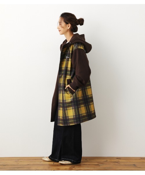 RODEO CROWNS WIDE BOWL（ロデオクラウンズワイドボウル）の「ニットメルトンフーデッドコート（チェスターコート・レディース・イエロー系その他/レディッシュグレー/ベージュ系その他/ブラック・FREE）」の17枚目の写真