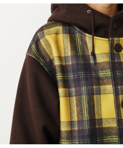 RODEO CROWNS WIDE BOWL（ロデオクラウンズワイドボウル）の「ニットメルトンフーデッドコート（チェスターコート・レディース・イエロー系その他/レディッシュグレー/ベージュ系その他/ブラック・FREE）」の13枚目の写真