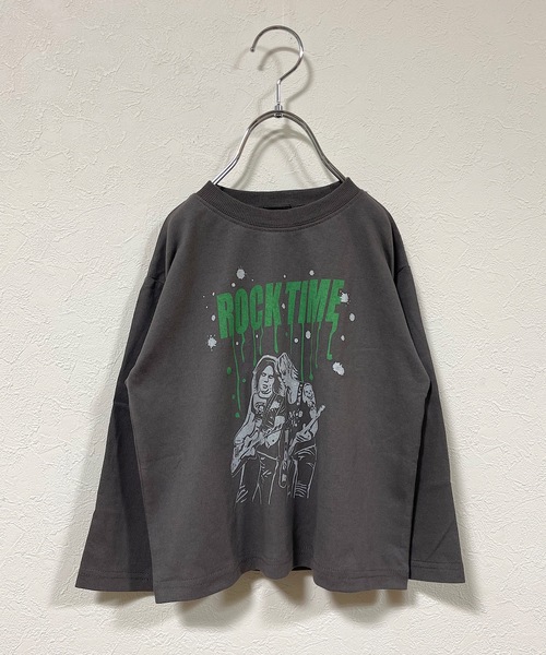 Life Support Products(ライフサポートプロダクツ)の「ヴィンテージプリントロンT/オールドアメリカン(L-6792/80~150cm)(Tシャツ/カットソー・キッズ・ホワイト/チャコール/ブラック/グリーン/マスタード・80/90/95/100/110/120/130/140/150)」の3枚目の写真