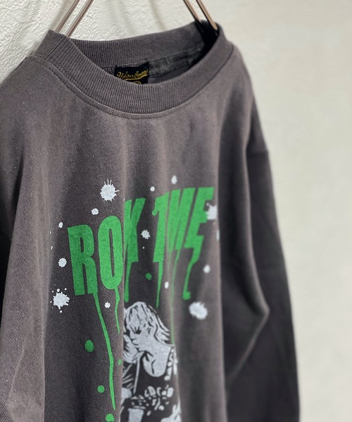 Life Support Products(ライフサポートプロダクツ)の「ヴィンテージプリントロンT/オールドアメリカン(L-6792/80~150cm)(Tシャツ/カットソー・キッズ・ホワイト/チャコール/ブラック/グリーン/マスタード・80/90/95/100/110/120/130/140/150)」の9枚目の写真