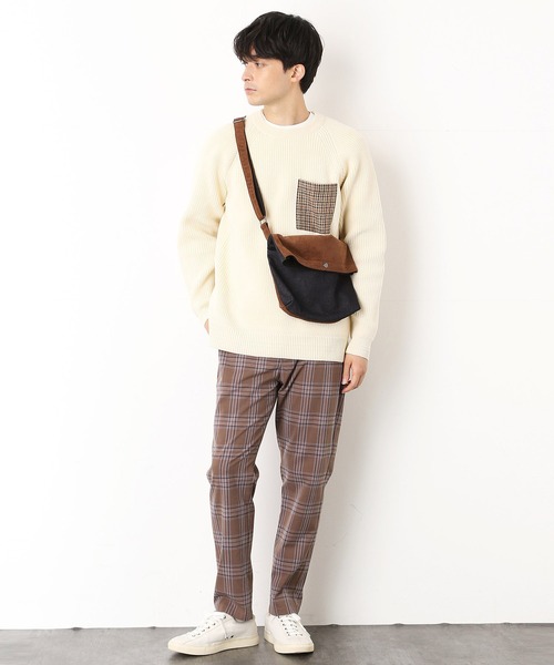 COMME　CA COMMUNE（コムサコミューン）の「デニム×コーデュロイ ショルダーバッグ（ショルダーバッグ・メンズ・ブラック/ネイビー・FREE）」の3枚目の写真