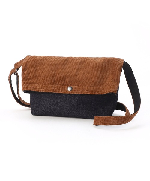 COMME　CA COMMUNE（コムサコミューン）の「デニム×コーデュロイ ショルダーバッグ（ショルダーバッグ・メンズ・ブラック/ネイビー・FREE）」の5枚目の写真