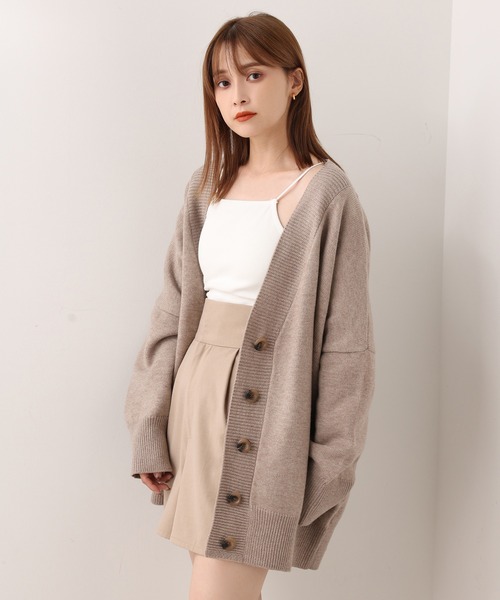 one after another NICE CLAUP（ワンアフターアナザーナイスクラップ）の「【WEB限定商品】ビッグシルエットカーディガン（カーディガン/ボレロ・レディース・ブラック/ベージュ/アイボリー/モカ・FREE）」の17枚目の写真