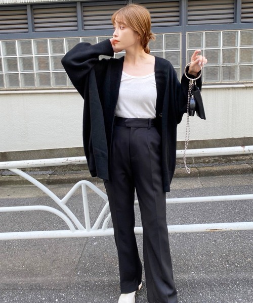 one after another NICE CLAUP（ワンアフターアナザーナイスクラップ）の「【WEB限定商品】ビッグシルエットカーディガン（カーディガン/ボレロ・レディース・ブラック/ベージュ/アイボリー/モカ・FREE）」の14枚目の写真