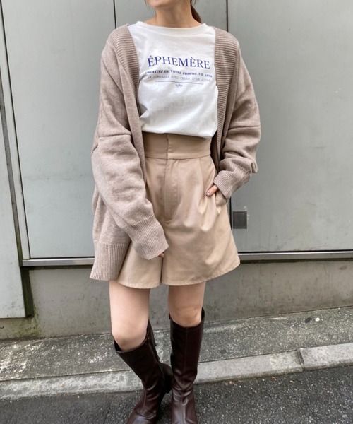 one after another NICE CLAUP（ワンアフターアナザーナイスクラップ）の「【WEB限定商品】ビッグシルエットカーディガン（カーディガン/ボレロ・レディース・ブラック/ベージュ/アイボリー/モカ・FREE）」の19枚目の写真