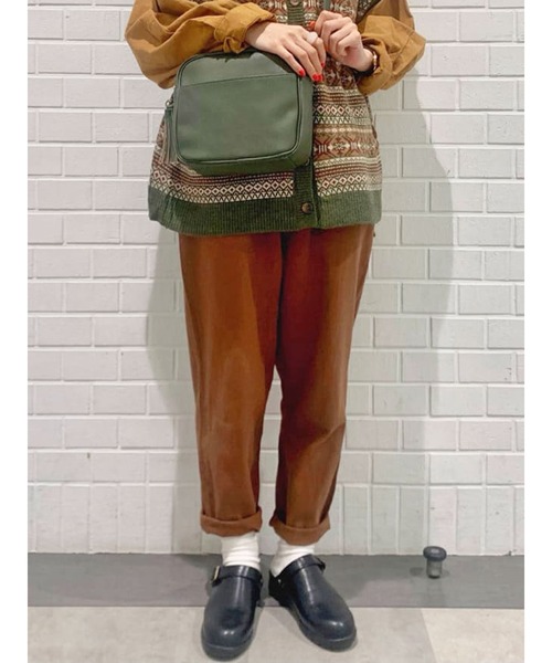 Samansa Mos2（サマンサ モスモス）の「柄アソートテーパードパンツ（その他パンツ・レディース・キナリ/チャコール/ネイビー/ブラウン/ブラック・ﾌﾘ-）」の4枚目の写真