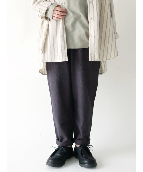 Samansa Mos2（サマンサ モスモス）の「柄アソートテーパードパンツ（その他パンツ・レディース・キナリ/チャコール/ネイビー/ブラウン/ブラック・ﾌﾘ-）」の3枚目の写真