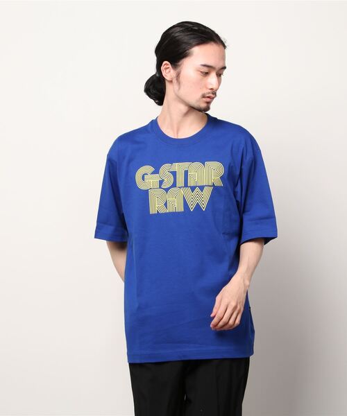 G-STAR（ジースター）の「UNISEX DISCO BOXY T-SHIRT/オーバーサイズ/ビッグシルエット（Tシャツ/カットソー・メンズ・ブルー・SMALL/MEDIUM/LARGE/X-SMALL）」の6枚目の写真