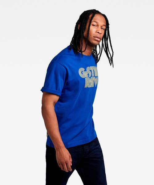 G-STAR（ジースター）の「UNISEX DISCO BOXY T-SHIRT/オーバーサイズ/ビッグシルエット（Tシャツ/カットソー・メンズ・ブルー・SMALL/MEDIUM/LARGE/X-SMALL）」の8枚目の写真