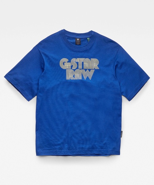 G-STAR（ジースター）の「UNISEX DISCO BOXY T-SHIRT/オーバーサイズ/ビッグシルエット（Tシャツ/カットソー・メンズ・ブルー・SMALL/MEDIUM/LARGE/X-SMALL）」の4枚目の写真