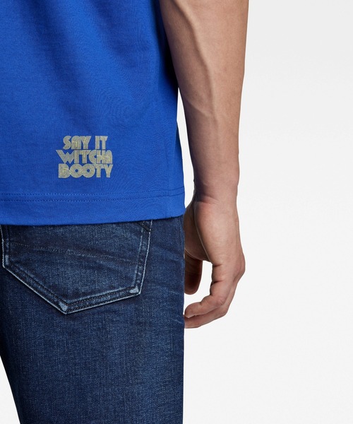 G-STAR（ジースター）の「UNISEX DISCO BOXY T-SHIRT/オーバーサイズ/ビッグシルエット（Tシャツ/カットソー・メンズ・ブルー・SMALL/MEDIUM/LARGE/X-SMALL）」の3枚目の写真