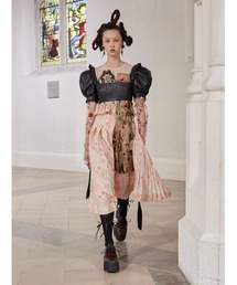 Simone Rocha | SHORT PUFF SLEEVE BLOUSE WITH PLEATED PATCH(シャツ/ブラウス)