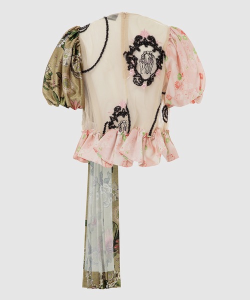 Simone Rocha（シモーネロシャ）の「SHORT PUFF SLEEVE BLOUSE WITH PLEATED PATCH（シャツ/ブラウス・レディース・マルチ・36）」の2枚目の写真