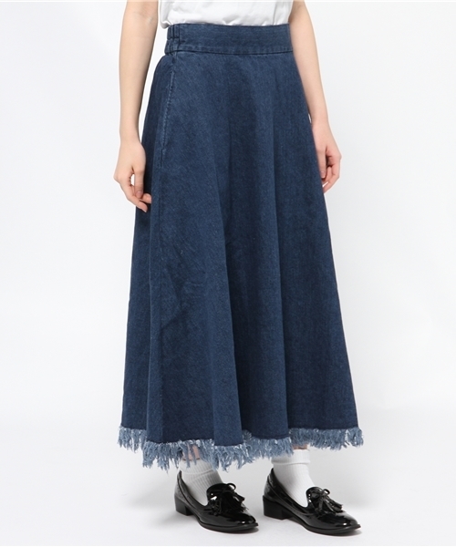 Kastane（カスタネ）の「【Kastane】断ち切りフレアスカート（スカート・レディース・ブラック/ブルー・FREE）」の11枚目の写真