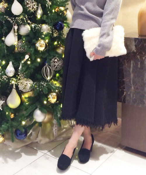 Kastane（カスタネ）の「【Kastane】断ち切りフレアスカート（スカート・レディース・ブラック/ブルー・FREE）」の13枚目の写真