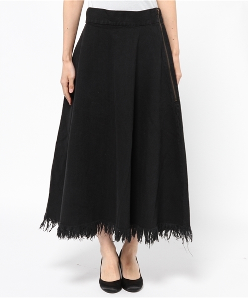 Kastane（カスタネ）の「【Kastane】断ち切りフレアスカート（スカート・レディース・ブラック/ブルー・FREE）」の3枚目の写真