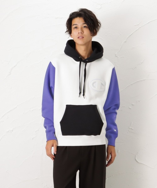 Champion(チャンピオン)の「Champion チャンピオン 裏起毛プルオーバー スウェットパーカー(パーカー・メンズ・ホワイト/ブラック/パープル・S/M/L/XL)」の17枚目の写真