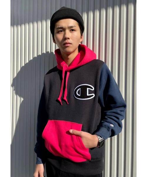 Champion(チャンピオン)の「Champion チャンピオン 裏起毛プルオーバー スウェットパーカー(パーカー・メンズ・ホワイト/ブラック/パープル・S/M/L/XL)」の18枚目の写真